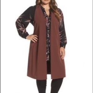 Plus size long line vest
